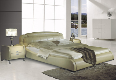 【厂家自产自销,进口头层黄牛真皮软体床特价销售950元】价格,厂家,图片,床类,佛山市顺德区龙江镇米艾家具厂-