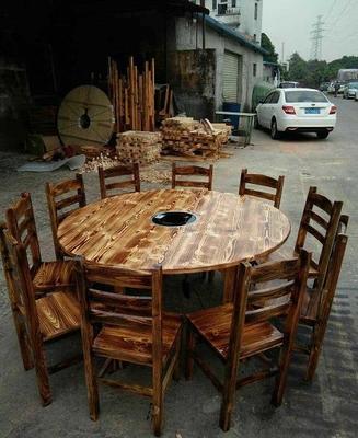 碳烧木餐桌与火锅桌 实用与美学的完美融合